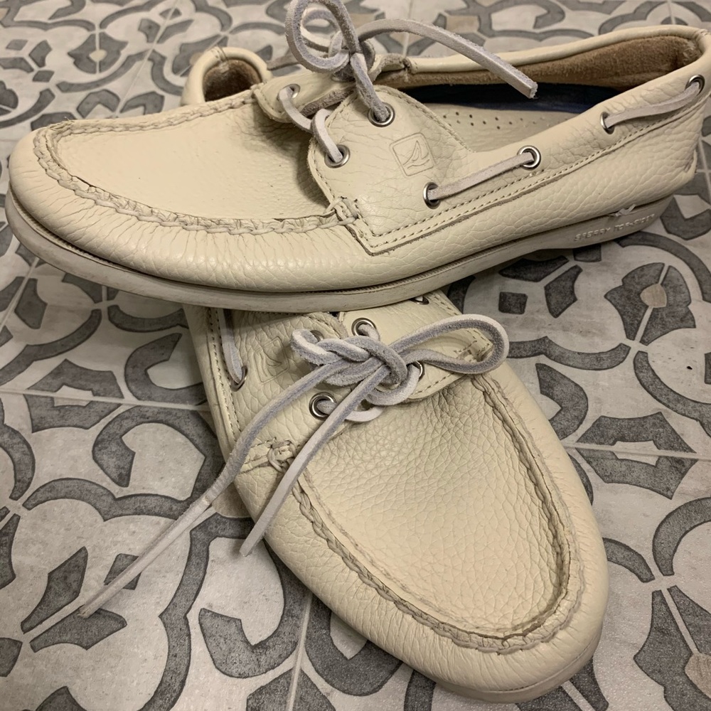 White Sperry Topsiders